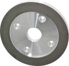 Made in USA - 6" Diam, 1-1/4" Hole Size, 3/4" Overall Thickness, 220 Grit, Type 6 Tool & Cutter Grinding Wheel - Very Fine Grade, Diamond - Makers Industrial Supply