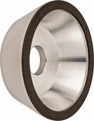 Made in USA - 5" Diam, 1-1/4" Hole Size, 1-3/4" Overall Thickness, 100 Grit, Type 11 Tool & Cutter Grinding Wheel - Fine Grade, Diamond - Makers Industrial Supply