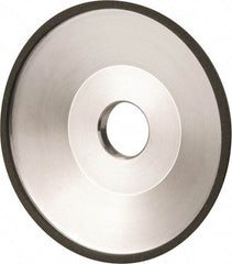 Made in USA - 6" Diam, 1-1/4" Hole Size, 1" Overall Thickness, 100 Grit, Type 12 Tool & Cutter Grinding Wheel - Fine Grade, Diamond - Makers Industrial Supply