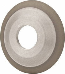 Made in USA - 4" Diam, 1-1/4" Hole Size, 1/2" Overall Thickness, 100 Grit, Type 12 Tool & Cutter Grinding Wheel - Fine Grade, Diamond - Makers Industrial Supply