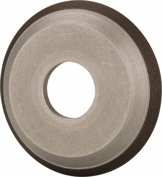 Made in USA - 4" Diam, 1-1/4" Hole Size, 1/2" Overall Thickness, 100 Grit, Type 12 Tool & Cutter Grinding Wheel - Fine Grade, Diamond - Makers Industrial Supply