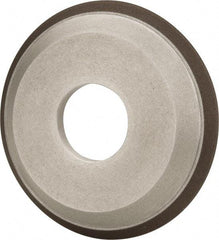 Made in USA - 4" Diam, 1-1/4" Hole Size, 1/2" Overall Thickness, 220 Grit, Type 12 Tool & Cutter Grinding Wheel - Very Fine Grade, Diamond - Makers Industrial Supply