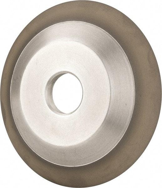 Made in USA - 6" Diam, 1-1/4" Hole Size, 3/4" Overall Thickness, 220 Grit, Type 12 Tool & Cutter Grinding Wheel - Very Fine Grade, Diamond - Makers Industrial Supply