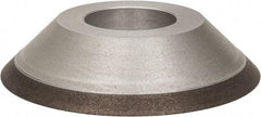 Made in USA - 3-1/2" Diam, 1-1/4" Hole Size, 3/4" Overall Thickness, 100 Grit, Type 15 Tool & Cutter Grinding Wheel - Fine Grade, Diamond - Makers Industrial Supply