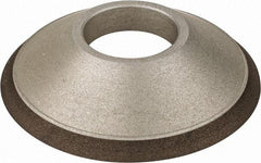 Made in USA - 3-1/2" Diam, 1-1/4" Hole Size, 3/4" Overall Thickness, 220 Grit, Type 15 Tool & Cutter Grinding Wheel - Very Fine Grade, Diamond