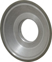 Made in USA - 3-1/2" Diam, 1-1/4" Hole Size, 3/4" Overall Thickness, 100 Grit, Type 15 Tool & Cutter Grinding Wheel - Fine Grade, Diamond - Makers Industrial Supply