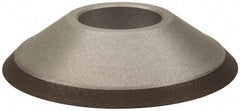 Made in USA - 3-1/2" Diam, 1-1/4" Hole Size, 3/4" Overall Thickness, 220 Grit, Type 15 Tool & Cutter Grinding Wheel - Very Fine Grade, Diamond - Makers Industrial Supply