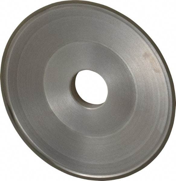 Made in USA - 6" Diam, 1-1/4" Hole Size, 3/4" Overall Thickness, 220 Grit, Type 15 Tool & Cutter Grinding Wheel - Very Fine Grade, Diamond - Makers Industrial Supply