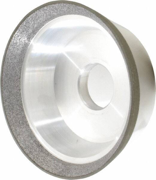 Made in USA - 5" Diam, 1-1/4" Hole Size, 1-3/4" Overall Thickness, 120 Grit, Type 11 Tool & Cutter Grinding Wheel - Fine Grade, CBN - Makers Industrial Supply