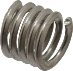 Heli-Coil - #6-32 UNC, 0.207" OAL, Free Running Helical Insert - 4-3/4 Free Coils, Tanged, 18-8 Stainless Steel, 1-1/2D Insert Length - Exact Industrial Supply