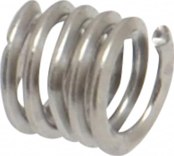 Heli-Coil - Single Insert, #6-32 UNC, 1-1/2D, Nitronic 60 Stainless Steel Screw Locking Insert - 4-3/4 Free Coils, 0.207 Inch Overall Length, 0.178 to 0.193 Inch Outside Diameter, with Tang, 18-8 Material Grade - Exact Industrial Supply