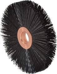 Weiler - 3" OD, 1/2" Arbor Hole, Crimped Nylon Wheel Brush - 3/8" Face Width, 1" Trim Length, 0.016" Filament Diam, 20,000 RPM - Makers Industrial Supply