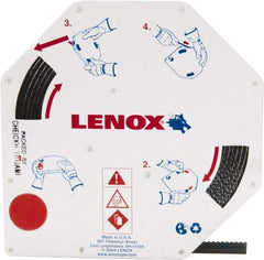 Lenox - 1/2" x 100' x 0.025" Carbon Steel Band Saw Blade Coil Stock - 6 TPI, Toothed Edge, Hook Form, Raker Set, Flexible Back, Constant Pitch, Contour Cutting - Makers Industrial Supply