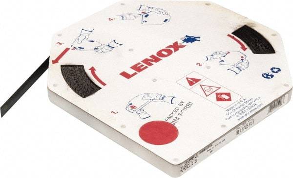 Lenox - 1/2" x 100' x 0.025" Carbon Steel Band Saw Blade Coil Stock - 14 TPI, Toothed Edge, Straight Form, Raker Set, Hard Back, Constant Pitch, Contour Cutting - Makers Industrial Supply