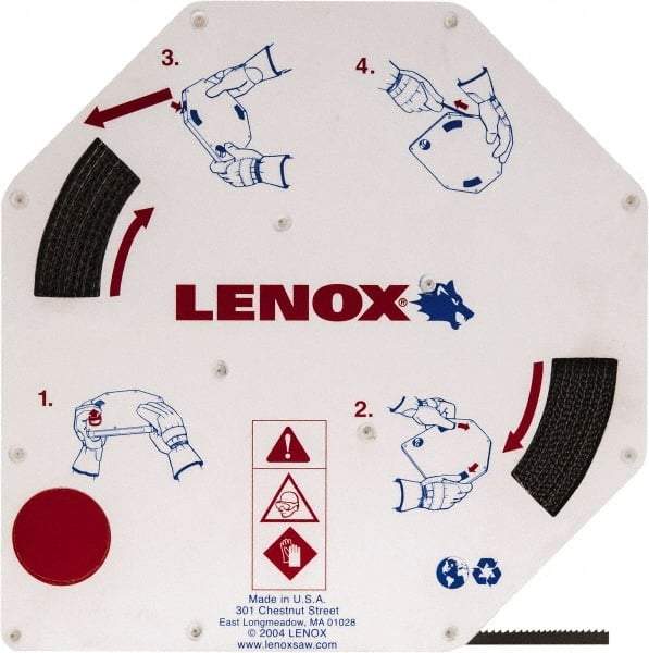 Lenox - 1/4" x 100' x 0.025" Bi-Metal Band Saw Blade Coil Stock - 10 to 14 TPI, Toothed Edge, Modified Raker Set, Flexible Back, Variable Pitch, Contour Cutting - Makers Industrial Supply