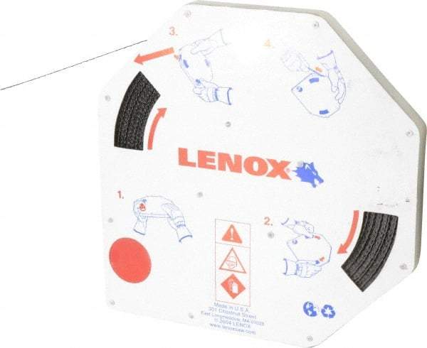 Lenox - 1/2" x 100' x 0.025" Bi-Metal Band Saw Blade Coil Stock - 6 to 10 TPI, Toothed Edge, Modified Raker Set, Flexible Back, Variable Pitch, Contour Cutting - Makers Industrial Supply