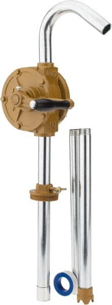 Tuthill - 3/4" Outlet, Cast Iron Hand Operated Rotary Pump - 10.24 oz per Stroke, 15" OAL, For Diesel, Kerosene, Machine Oil, Fuel Oil, Agricultural Fluids, Detergents, Lube Oil, Petroleum Products - Makers Industrial Supply