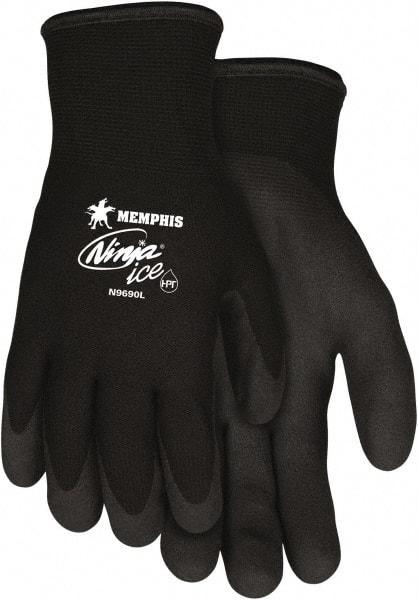 MCR Safety - Size XL Nylon Blend Work Gloves - Knit Wrist Cuff, Black, Paired - Makers Industrial Supply