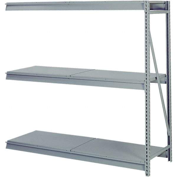 Lyon - 3 Shelf Add-On Solid Steel Steel Shelving - 10,000 Lb Capacity, 96" Wide x 72" High x 30" Deep, Dove Gray - Makers Industrial Supply