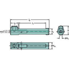 CXS-A1000-08 Cylindrical Shank With Flat To CoroTurn® XS Adaptor - Makers Industrial Supply