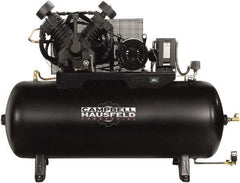 Campbell Hausfeld - 10 hp, 120 Gal Stationary Electric Horizontal Screw Air Compressor - Three Phase, 175 Max psi, 34.1 CFM, 208-230/460 Volt - Makers Industrial Supply