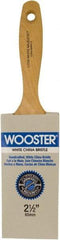 Wooster Brush - 3" Flat Hog Varnish Brush - 3-7/16" Bristle Length, 6-1/2" Maple Beavertail Handle - Makers Industrial Supply