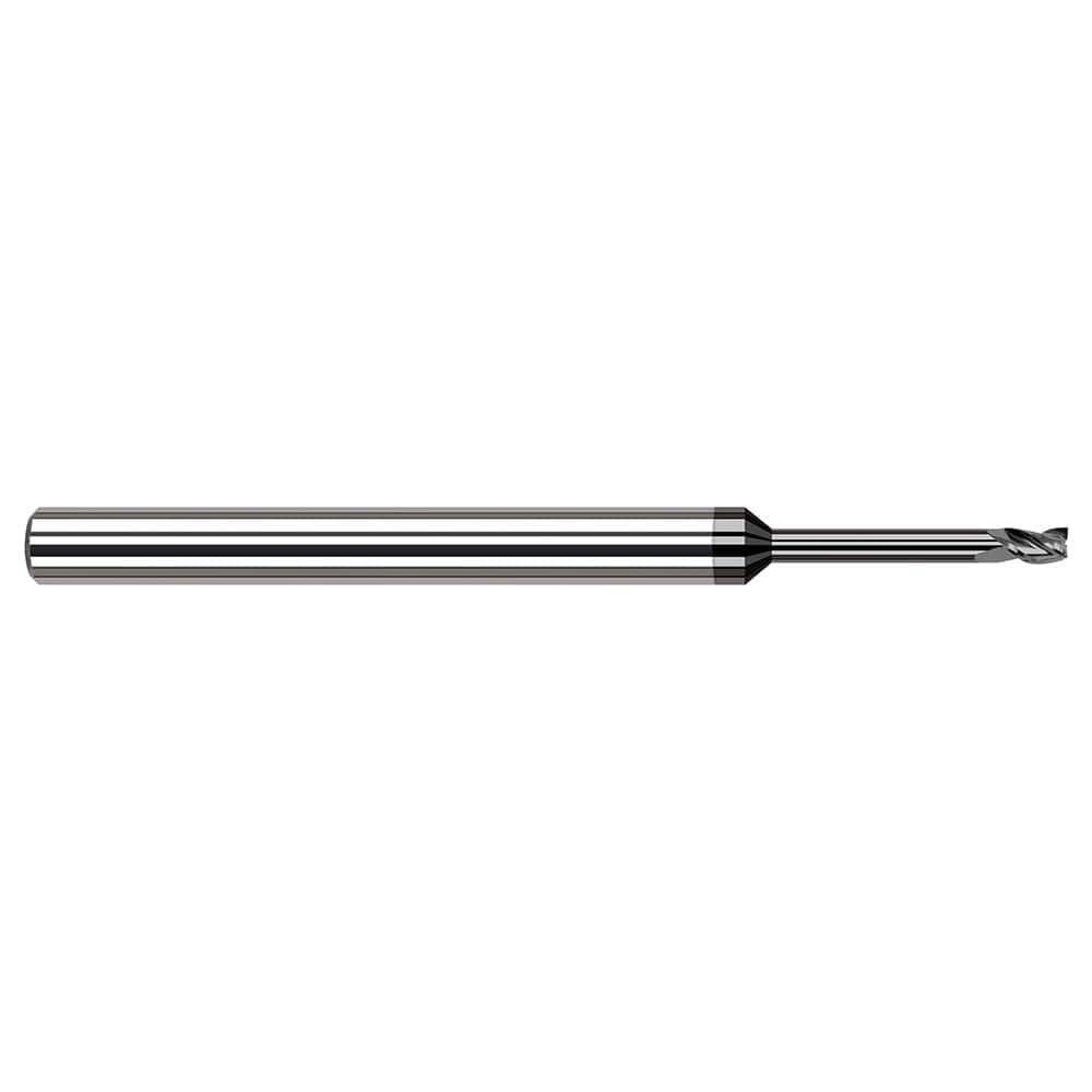 Harvey Tool - 1/16", 3/32" LOC, 1/8" Shank Diam, 2-1/2" OAL, 3 Flute Solid Carbide Square End Mill - Exact Industrial Supply