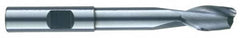 RobbJack - 7/16", 3/4" LOC, 7/16" Shank Diam, 3-3/4" OAL, 2 Flute, Solid Carbide Square End Mill - Single End, Uncoated, Spiral Flute, 30° Helix, Centercutting, Right Hand Cut, Right Hand Flute, Series EX-204 - Makers Industrial Supply