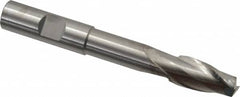 RobbJack - 1/2", 1" LOC, 1/2" Shank Diam, 4" OAL, 2 Flute, Solid Carbide Square End Mill - Single End, Uncoated, Spiral Flute, 30° Helix, Centercutting, Right Hand Cut, Right Hand Flute, Series EX-204 - Makers Industrial Supply