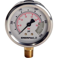 Enerpac - Hydraulic Pressure Gages & Adapters Type: Glycerine Filled Pressure Rating: 600 - Makers Industrial Supply