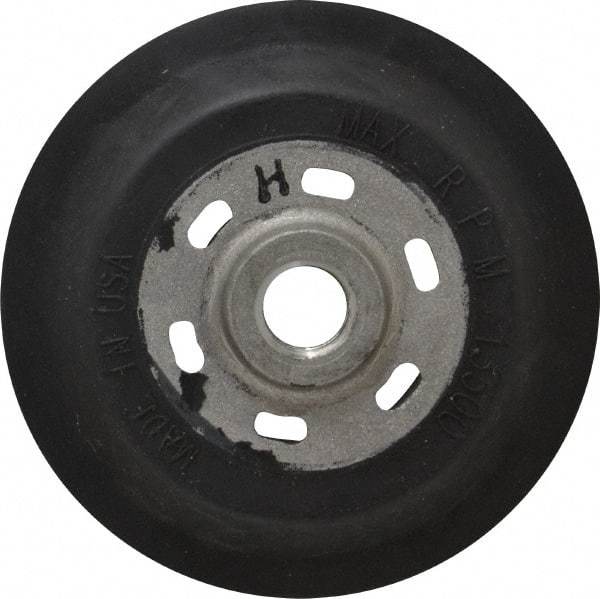 Made in USA - 4" Diam Disc Backing Ribbed Backing Pad - Hard Density, 13,500 RPM - Makers Industrial Supply