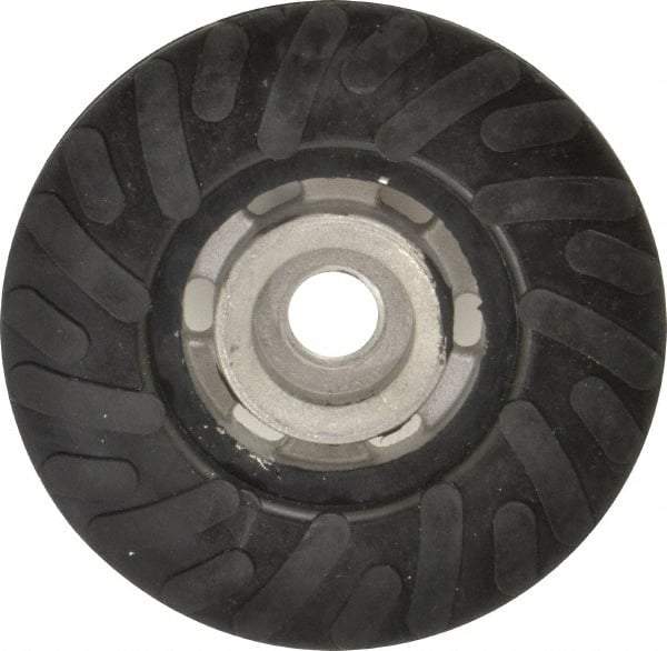 Made in USA - 4" Diam Disc Backing Ribbed Backing Pad - Soft Density, 13,500 RPM - Makers Industrial Supply