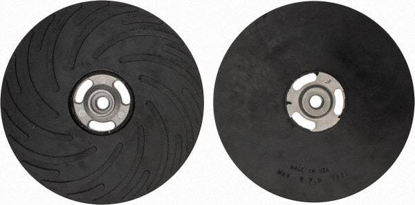 Made in USA - 9" Diam Disc Backing Ribbed Backing Pad - Soft Density, 6,600 RPM - Makers Industrial Supply