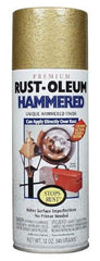 Rust-Oleum - 12 oz Dark Bronze Hammertone Finish Alkyd Enamel Paint - 20 Sq Ft per Gal, Interior/Exterior - Makers Industrial Supply