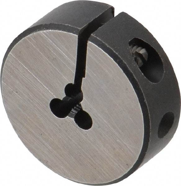 Made in USA - #4-40 UNC Thread, 1" Outside Diam High Speed Steel Round Die - 3/8" Thick, Right Hand Thread, Adjustable - Exact Industrial Supply