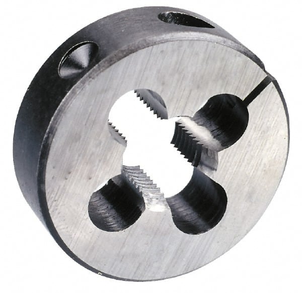 Cle-Line - M4.5x0.75 Metric Coarse High Speed Steel Round Adjustable Die - Makers Industrial Supply