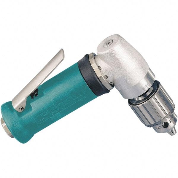 Dynabrade - 1/4" Keyed Chuck - Right Angle Handle, 15,000 RPM, 0.4 hp, 90 psi - Makers Industrial Supply