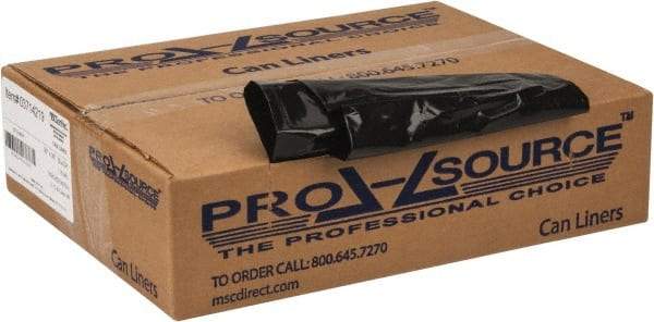 PRO-SOURCE - 1.35 mil Thick, Heavy-Duty Trash Bags - 30" Wide x 36" High, Black - Makers Industrial Supply