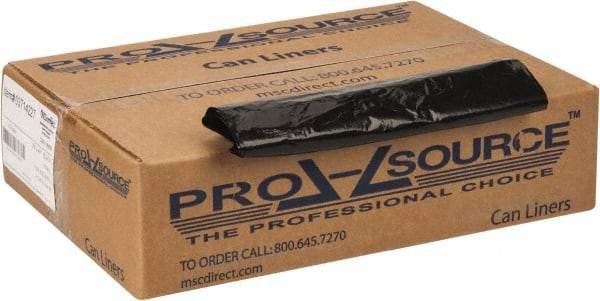 PRO-SOURCE - 1.35 mil Thick, Heavy-Duty Trash Bags - 33" Wide x 40" High, Black - Makers Industrial Supply