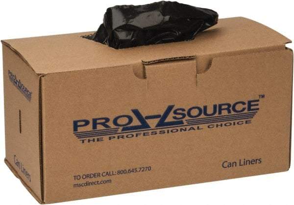 PRO-SOURCE - 20 Gal Capacity, 1 mil Thick, Household/Office Trash Bags - Linear Low-Density Polyethylene (LLDPE), Roll Dispenser, Black - Makers Industrial Supply