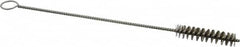 PRO-SOURCE - 2" Long x 7/16" Diam Stainless Steel Twisted Wire Bristle Brush - Single Spiral, 8" OAL, 0.006" Wire Diam, 0.11" Shank Diam - Makers Industrial Supply