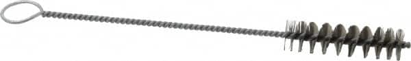 PRO-SOURCE - 2-1/2" Long x 11/16" Diam Stainless Steel Twisted Wire Bristle Brush - Single Spiral, 9" OAL, 0.008" Wire Diam, 0.142" Shank Diam - Makers Industrial Supply