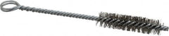 Made in USA - 2" Long x 1/2" Diam Stainless Steel Twisted Wire Bristle Brush - Double Spiral, 5-1/2" OAL, 0.006" Wire Diam, 0.162" Shank Diam - Makers Industrial Supply