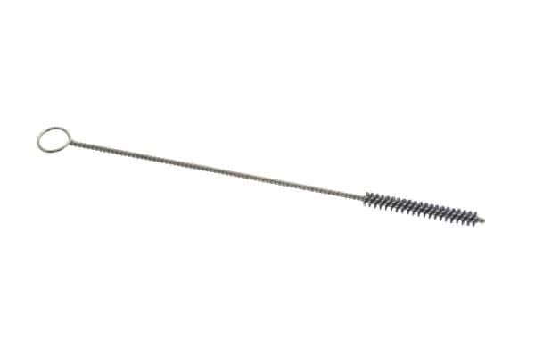 PRO-SOURCE - 1" Long x 1/8" Diam Nylon Bristle Brush - Single Spiral, 4" OAL, 0.003" Filament Diam, 0.051" Shank Diam - Makers Industrial Supply