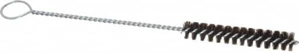 PRO-SOURCE - 3" Long x 1/2" Diam Horsehair Bristle Brush - Single Spiral, 8-1/2" OAL, 0" Filament Diam, 0.128" Shank Diam - Makers Industrial Supply