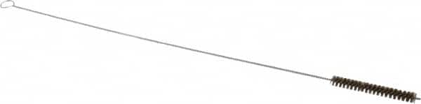 PRO-SOURCE - 4" Long x 1/2" Diam Horsehair Bristle Brush - Single Spiral, 26" OAL, 0.012" Filament Diam, 0.11" Shank Diam - Makers Industrial Supply