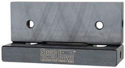 Snap Jaws - 4" Wide x 1.155" High x 0.55" Thick, Flat/No Step Vise Jaw - Hard, Steel, Fixed Jaw, Compatible with 4" Vises - Makers Industrial Supply