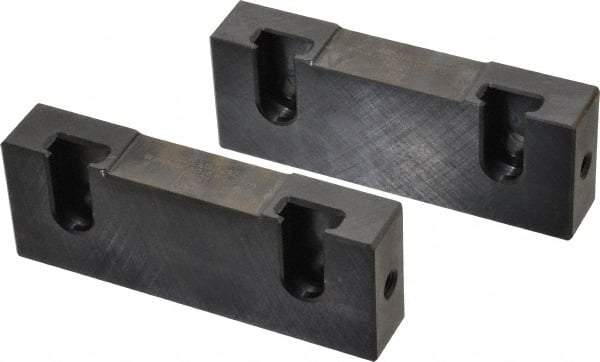 Snap Jaws - 4" Wide x 1-1/2" High x 3/4" Thick, Flat/No Step Vise Jaw - Soft, Steel, Fixed Jaw, Compatible with 4" Vises - Makers Industrial Supply