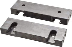 Snap Jaws - 6" Wide x 1-3/4" High x 3/4" Thick, Flat/No Step Vise Jaw - Soft, Steel, Fixed Jaw, Compatible with 6" Vises - Makers Industrial Supply