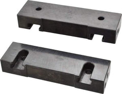 Snap Jaws - 6" Wide x 1-3/4" High x 1" Thick, Flat/No Step Vise Jaw - Soft, Steel, Fixed Jaw, Compatible with 6" Vises - Makers Industrial Supply